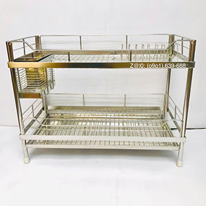 Kệ Inox 304 Đứng Đũa 2 Có Khay hứng nước